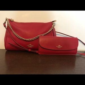 Coach bag with matching wallet